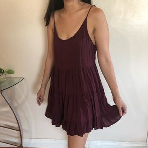 Brandy Melville maroon jada dress